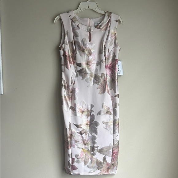 Enfocus Studio Dresses & Skirts - Enfocus Studio sleeveless boat-neck floral print midi dress size 8 NWT